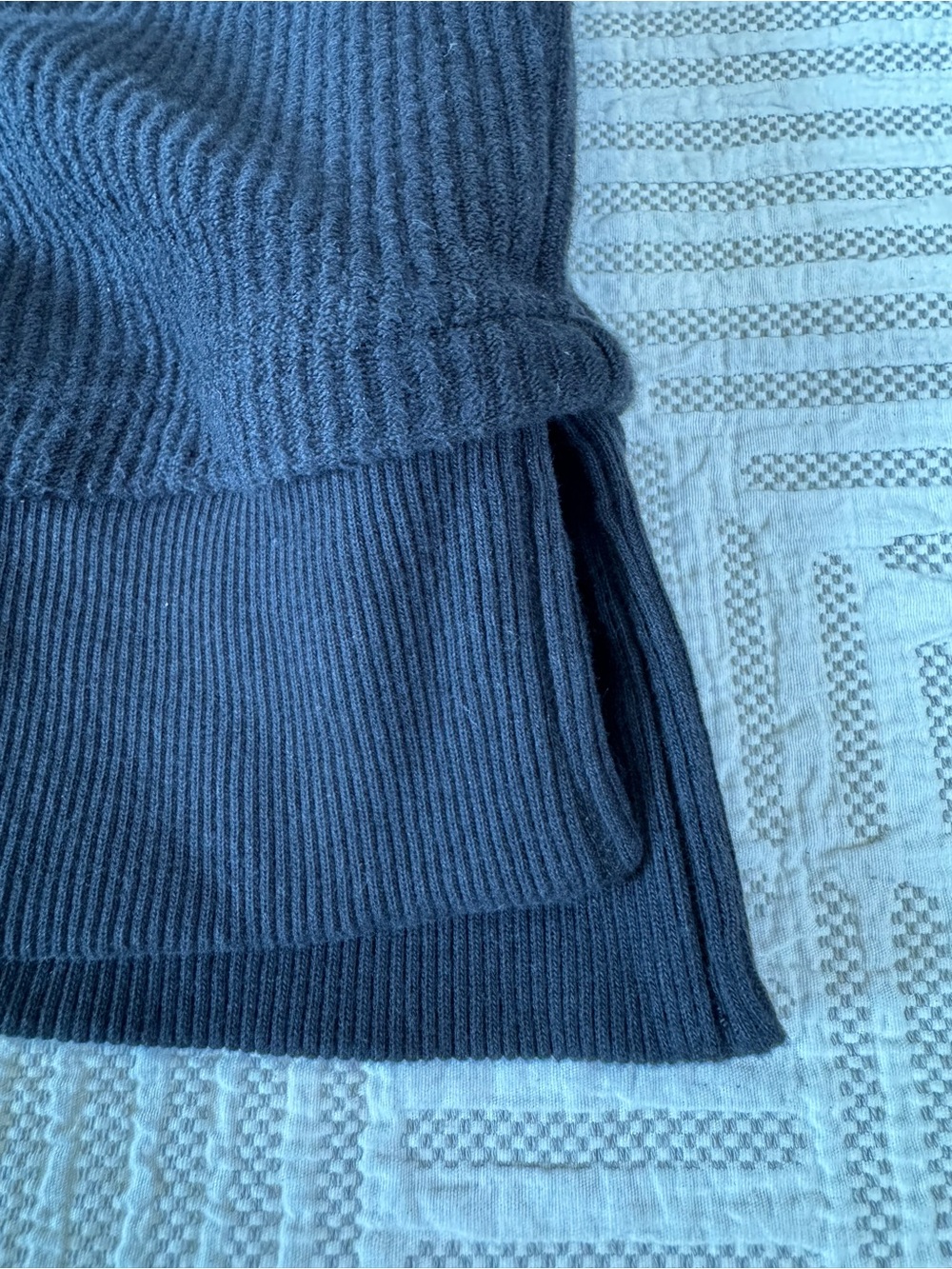 Aerie Textured Henley Hoodie Charcoal Oversized 100% Cotton Size M - Picture 7 of 12
